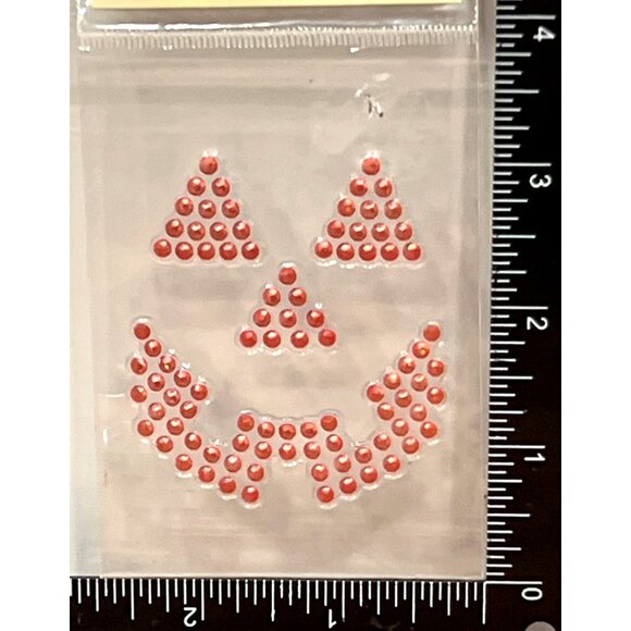 Recollections Dimensional Stickers Pumpkin Face Design224544 Bling Pearl - Picture 2 of 3